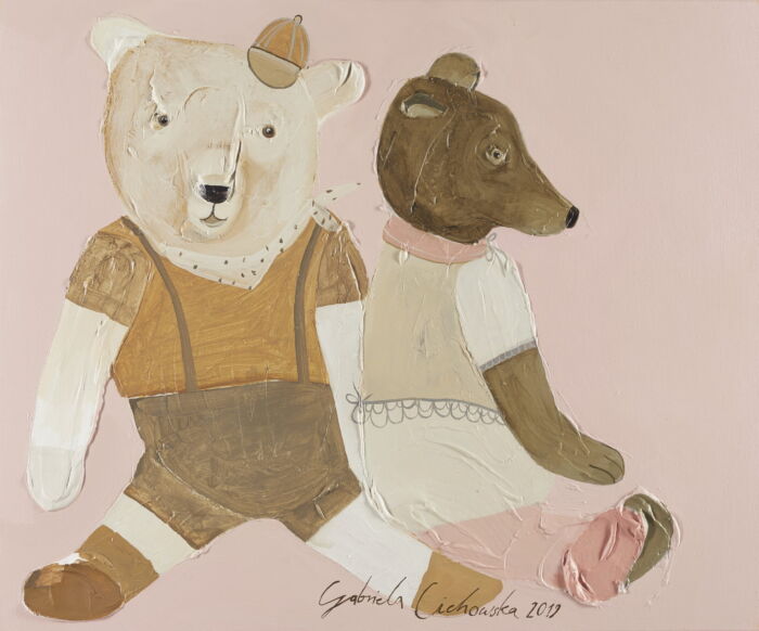 Painting acrylic on canvas Gabriela Cichowska Powder Bears