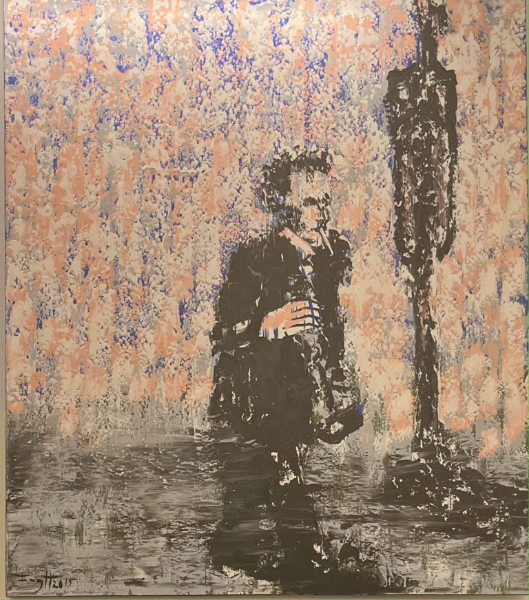 Painting oil on canvas Andrzej Fogtt Alberto Giacometti