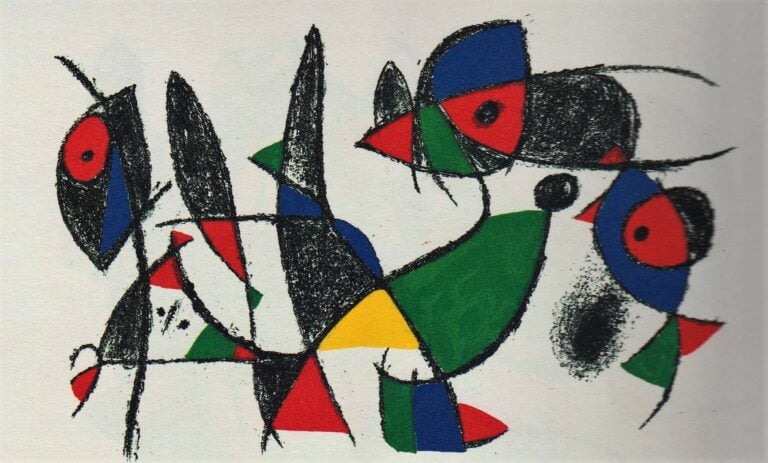 Graphic lithograph Joan Miró X