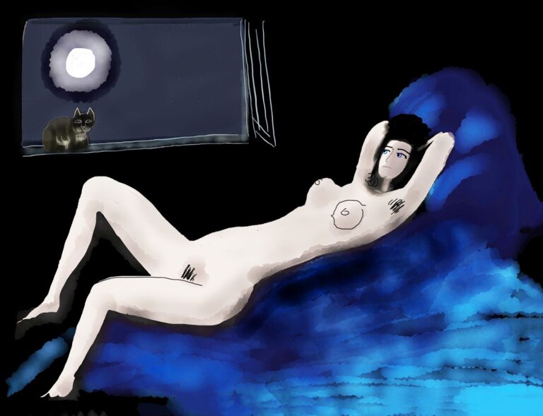 digital painting Jozef Wilkoń Nude Three