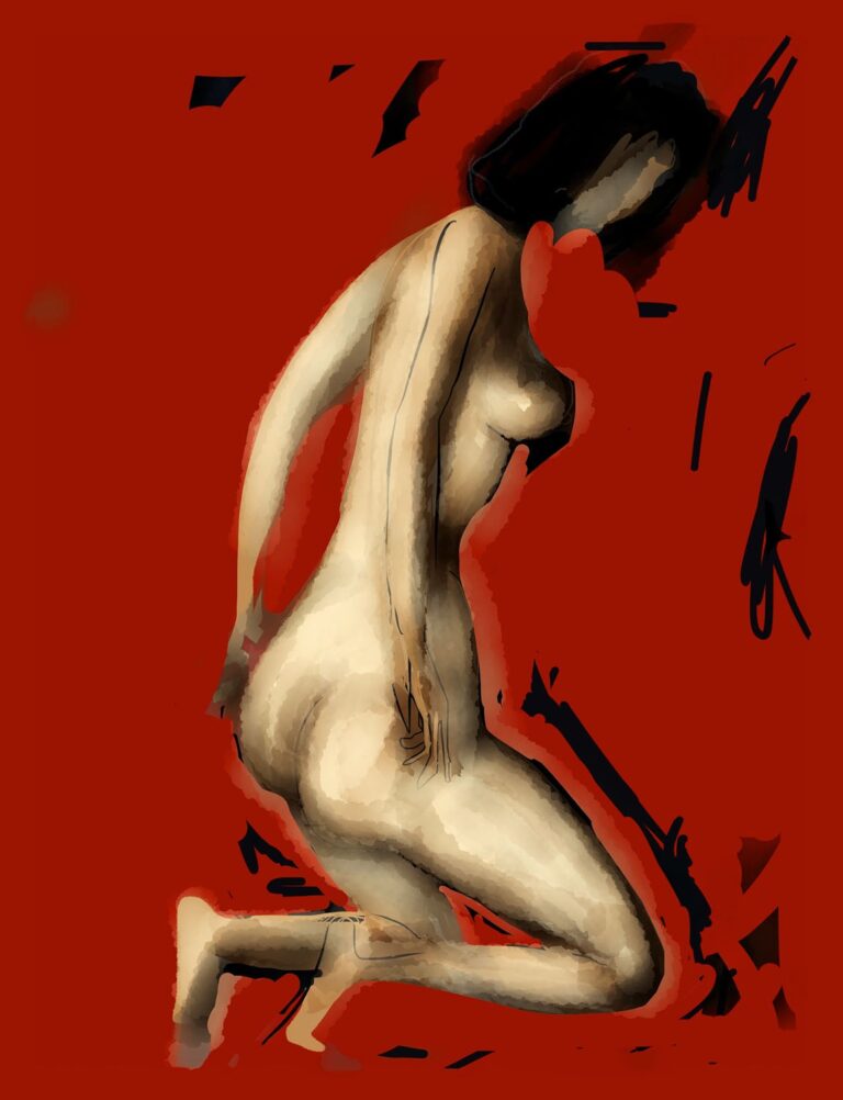 digital painting Jozef Wilkoń Nude Ten