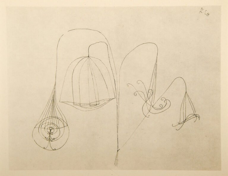 Graphic lithograph Paul Klee Quadrapula Gracilis