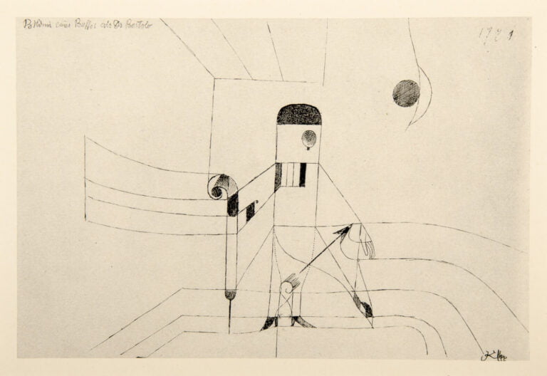 Graphic lithograph Paul Klee Drawing for "Dr. Bartolo"