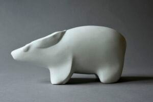 Armadyllo – porcelain sculpture (white)