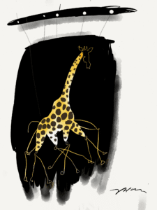 Żyrafy VI Józef Wilkoń Obraz